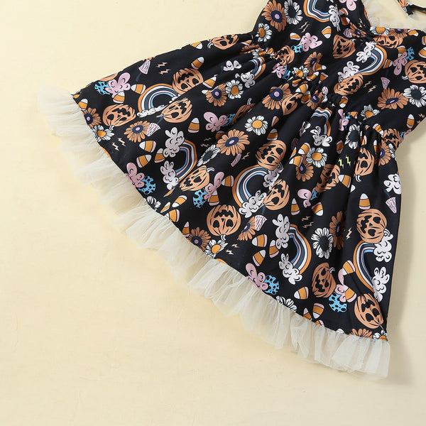 The Halloween Pinafore Dress for Little Girls
