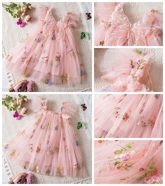 Fluture Floral Tulle Butterfly Wing Dress for Baby, Toddler & Little Girls