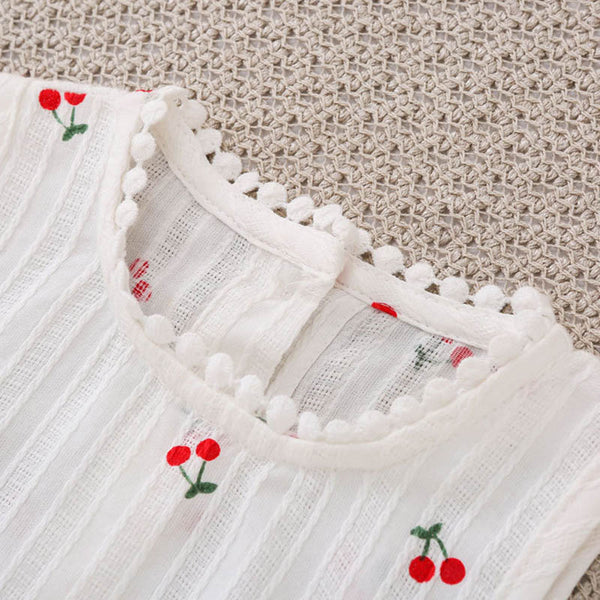 The Isla Cherry Romper Dress