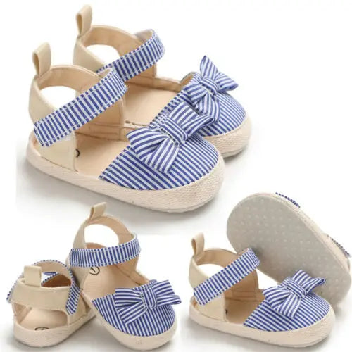 Kinsey Striped Soft Sole Toddler Fashionable Flats Anti-Skid