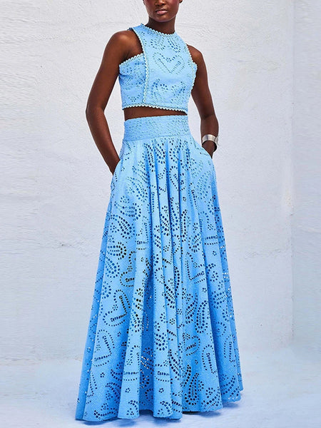 Madame Empress Eyelet Top & Maxi Skirt Outfit for Women & Teens