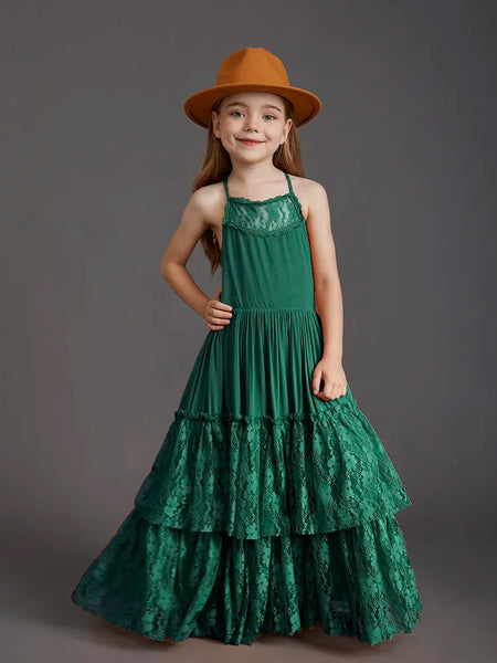 The Merida Sleeveless Lace Maxi Dress