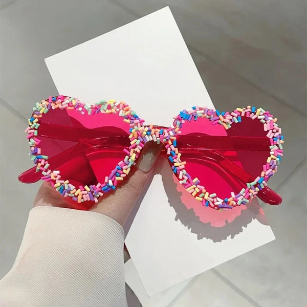 Candy Sprinkles Super Sweet Heart Sunglasses for Girls