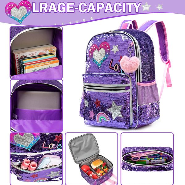Sparkles & Sequins Love Backpack Set