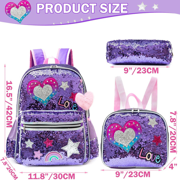 Sparkles & Sequins Love Backpack Set
