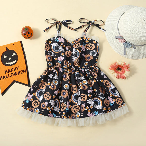 The Halloween Pinafore Dress for Little Girls