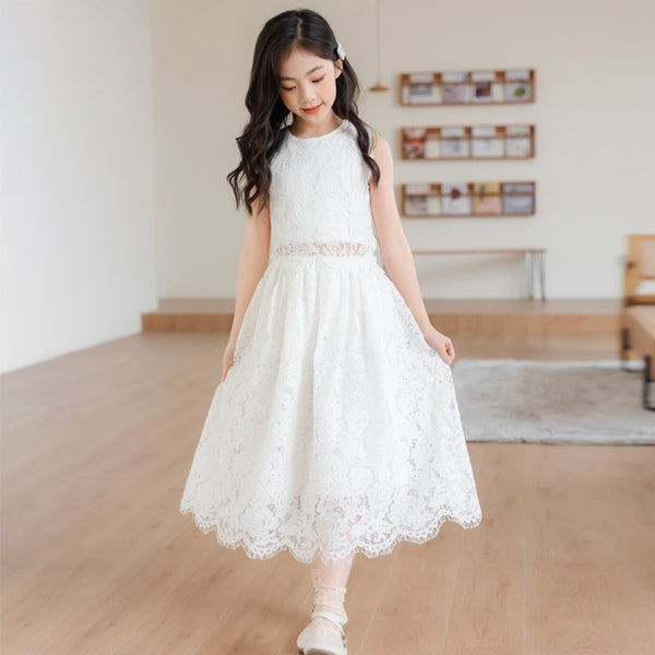 The Mylie Lace Top & Skirt Set for Tween Girls
