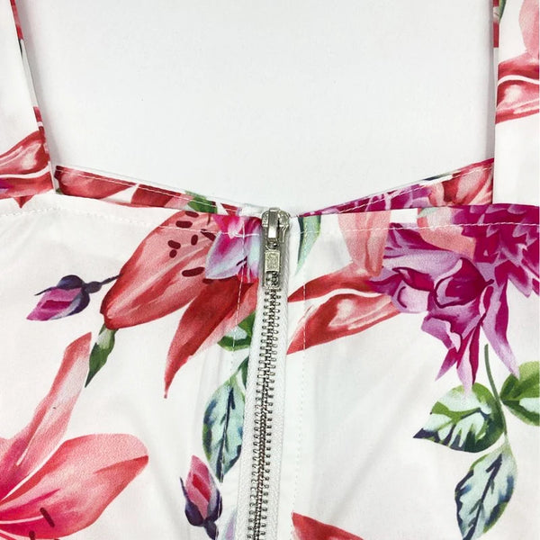 The Michelle Floral Maxi Skirt and Crop Top Set for Women