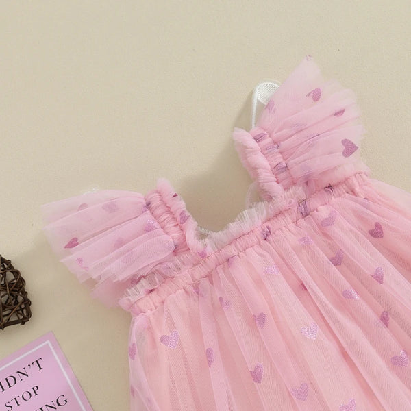 Baby Butterfly Wings Mini Hearts Dress for Baby & Little Girls