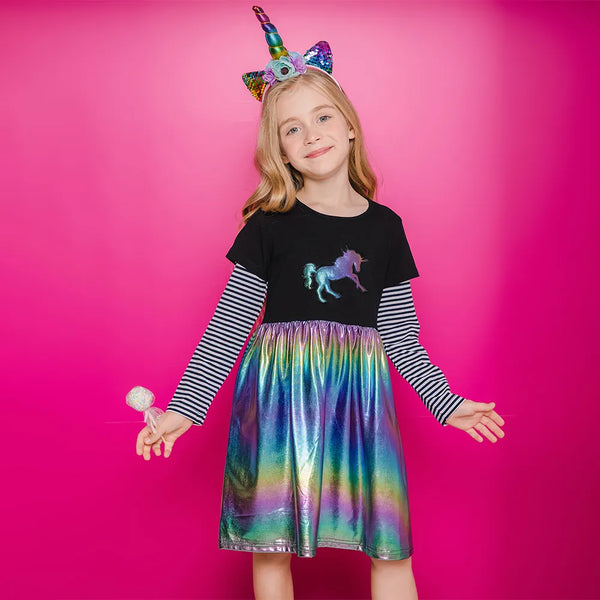 The Iridescent Unicorn Stripe Dress
