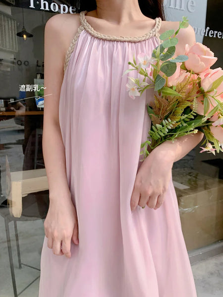 Mommy & Me Matching Dresses: Golden Rope Sleeveless Chiffon Dress