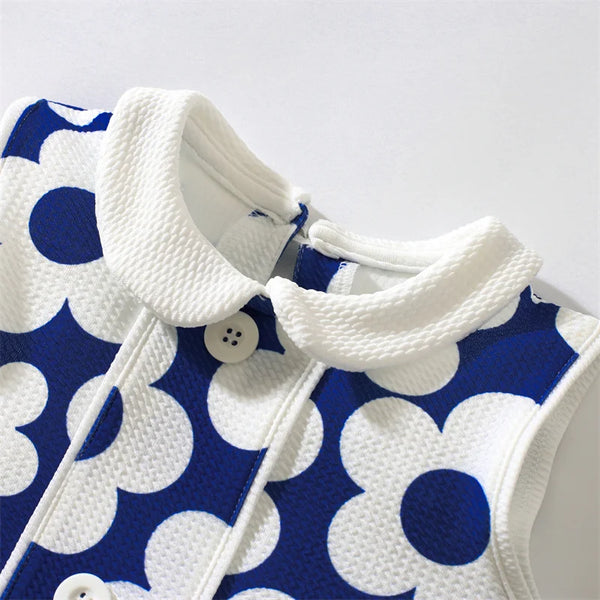Flower Power Groovy Shift Dress for Little Girls