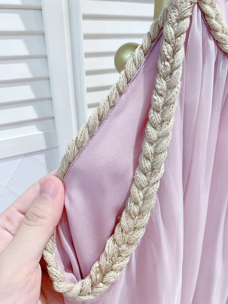 Mommy & Me Matching Dresses: Golden Rope Sleeveless Chiffon Dress