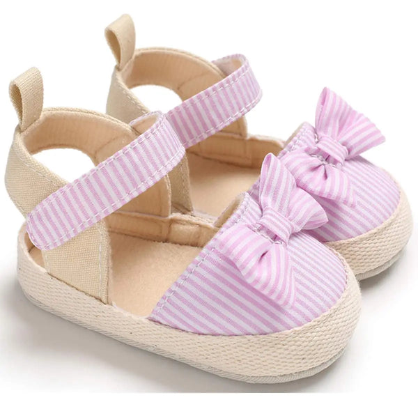 Kinsey Striped Soft Sole Toddler Fashionable Flats Anti-Skid