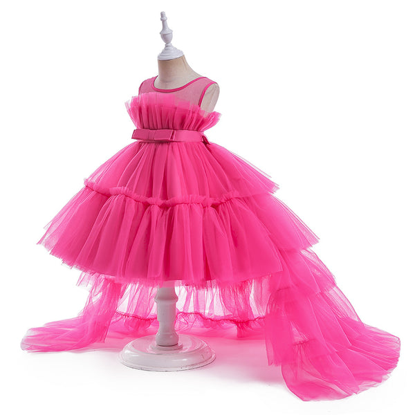 Dakota High Low Formal Ball Gown for Girls with Detachable Train
