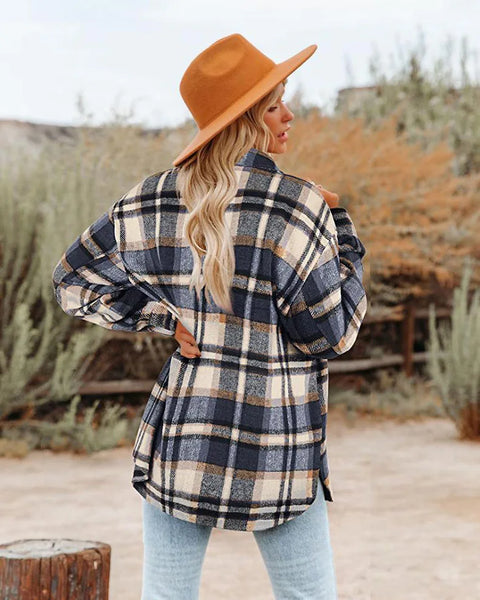 Zila Thick Plaid Shacket