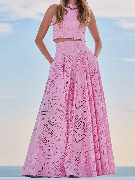 Madame Empress Eyelet Top & Maxi Skirt Outfit for Women & Teens