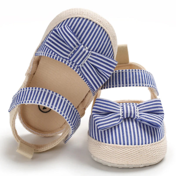 Kinsey Striped Soft Sole Toddler Fashionable Flats Anti-Skid
