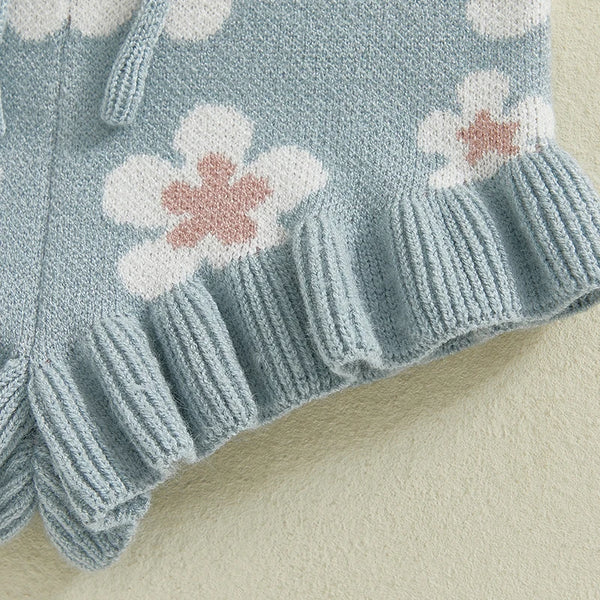 Magnolia Sweater Floral Lounge Outfit for Toddler & Baby Girls
