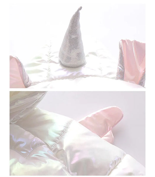 The Shiny Unicorn Puff Jacket for Little Girls