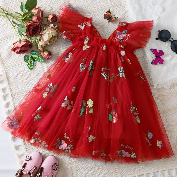 Fluture Floral Tulle Butterfly Wing Dress for Baby, Toddler & Little Girls
