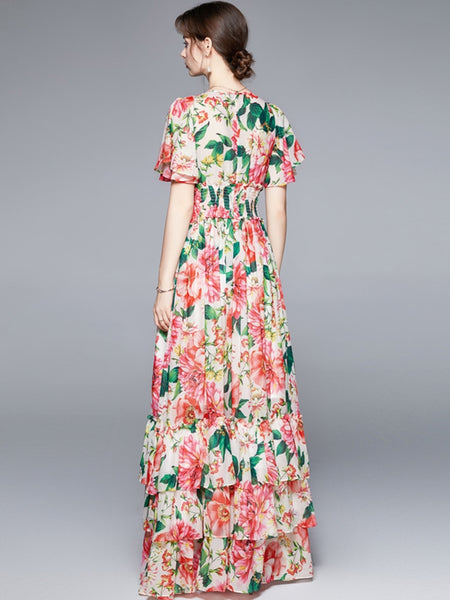 The Hera Floral Maxi Dress for Women-EXTENDED SIZES