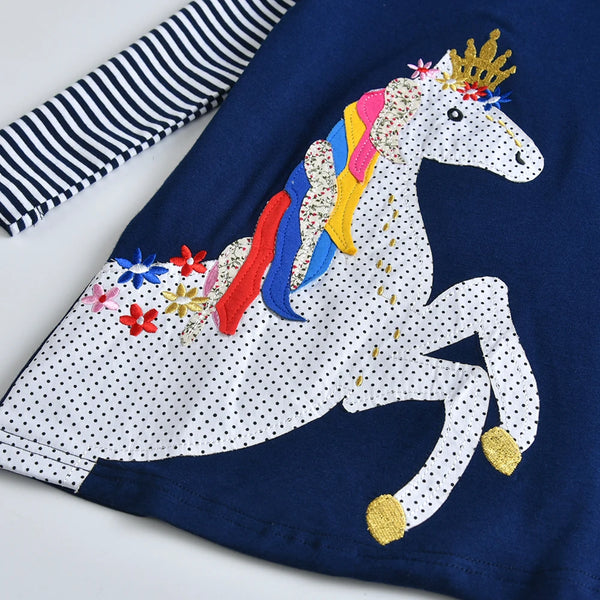 The Unicorn Princess Striped Shift Dress