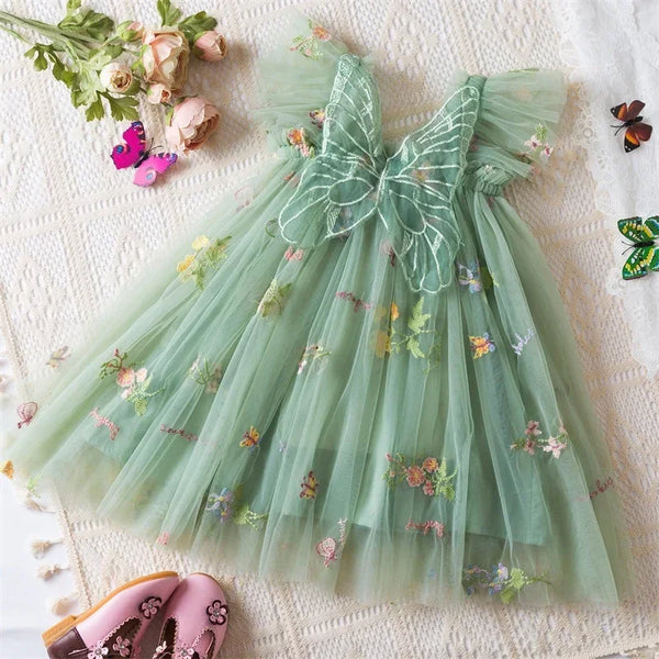 Fluture Floral Tulle Butterfly Wing Dress for Baby, Toddler & Little Girls