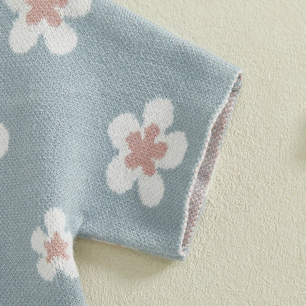 Magnolia Sweater Floral Lounge Outfit for Toddler & Baby Girls