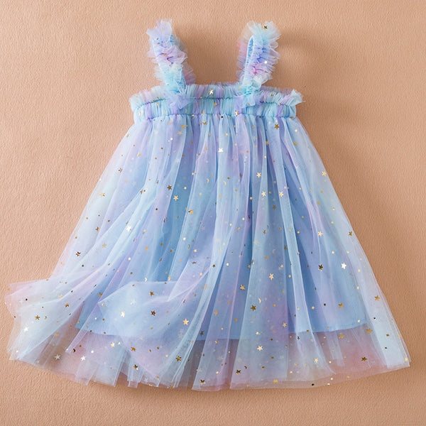 The Flora Rainbow Stars Tulle Dress