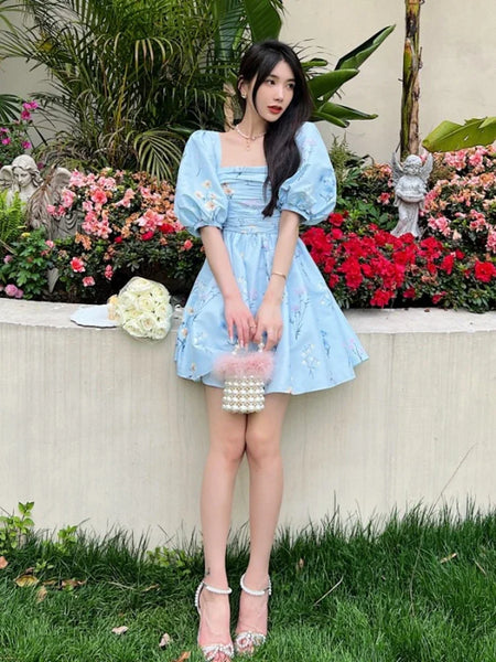 The Jessamine Semi-Formal Bubble Sleeve Dress for Tweens, Teens, & Women
