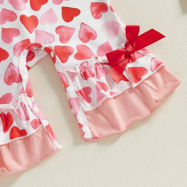 Hearts Aflutter Romper for Baby Girls