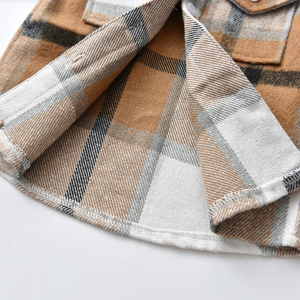 The Hooded Plaid Shacket for Baby & Girls