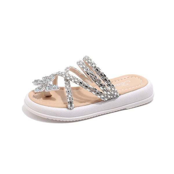 Butterfly Sparkle Slide Sandals for Girls