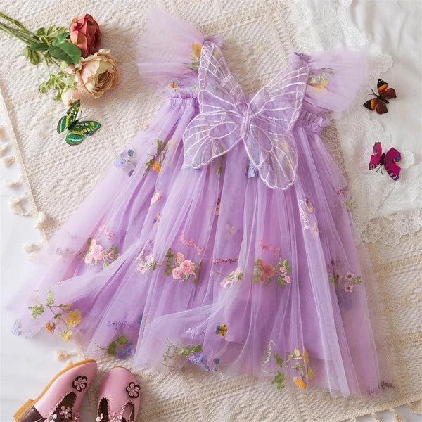 Fluture Floral Tulle Butterfly Wing Dress for Baby, Toddler & Little Girls