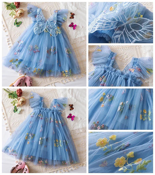 Fluture Floral Tulle Butterfly Wing Dress for Baby, Toddler & Little Girls