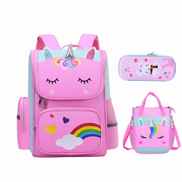 Rainbow Unicorn Backpack Set