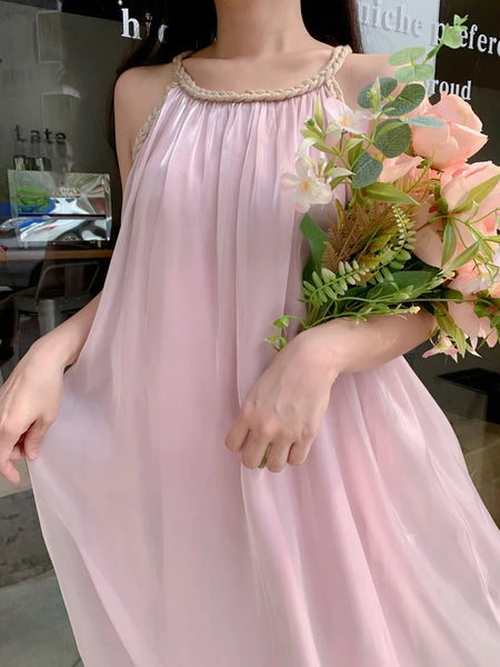 Mommy & Me Matching Dresses: Golden Rope Sleeveless Chiffon Dress