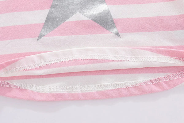 The Star & Stripes Shoulder Cut-Out Lounge Outfit for Girls