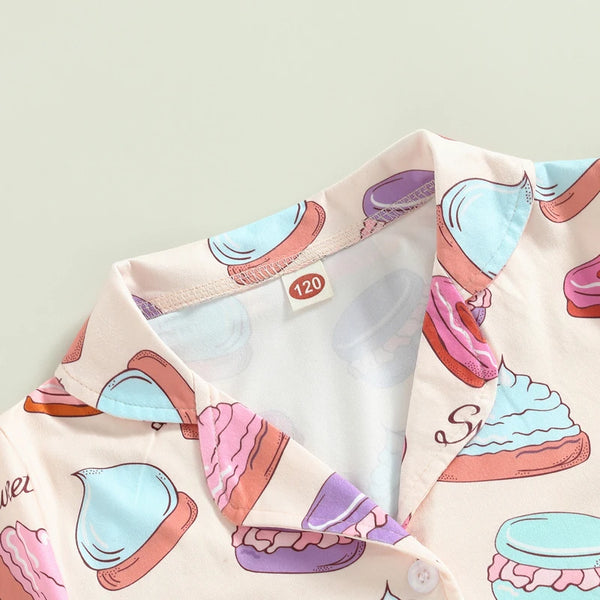 Sweet Cakes Satin Pjs for Girls & Tweens