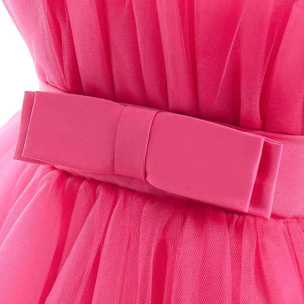Dakota High Low Formal Ball Gown for Girls with Detachable Train