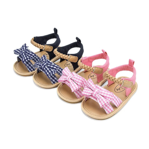 The Sally Mae Gingham Sandals for Baby Girls