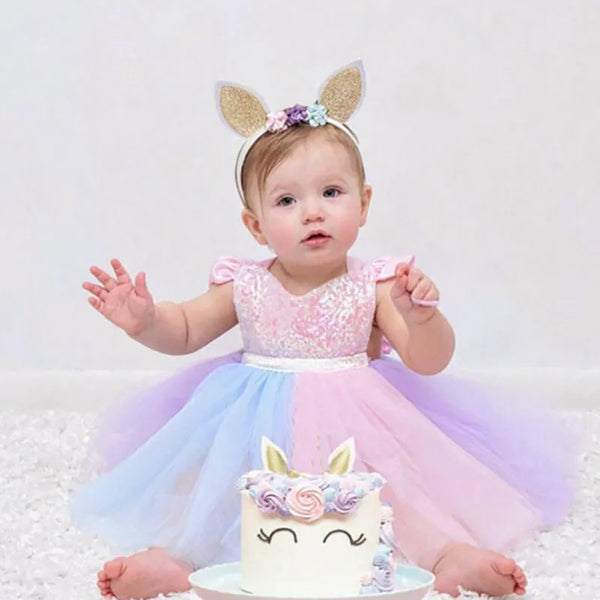The Georgia Pastel Rainbow Romper Dress