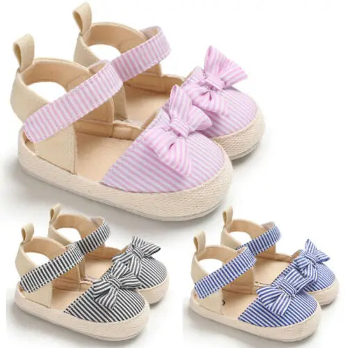 Kinsey Striped Soft Sole Toddler Fashionable Flats Anti-Skid