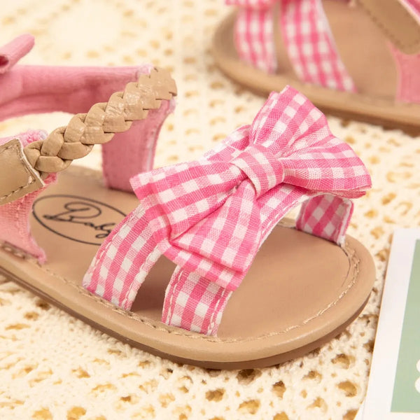 The Sally Mae Gingham Sandals for Baby Girls