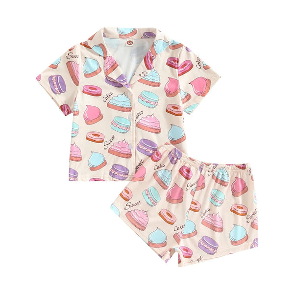 Sweet Cakes Satin Pjs for Girls & Tweens