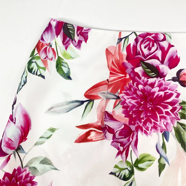 The Michelle Floral Maxi Skirt and Crop Top Set for Women