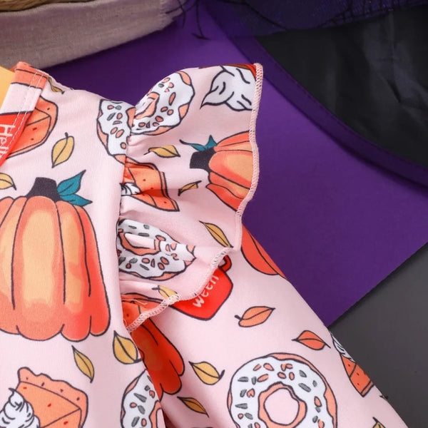 "Hello"ween Sparkly Twirl Dress for Girls