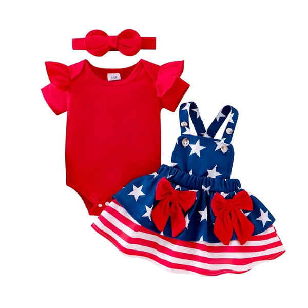 American Princess Stars & Stripes Outfit for Baby & Toddler Girls