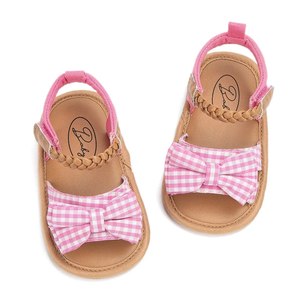 The Sally Mae Gingham Sandals for Baby Girls